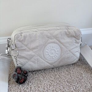 Kipling Milda Quilted Crossbody Bag with monkey charm